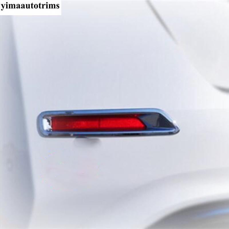 Car Outside Rear Fog Lights Lamps Frame Decoration Cover Trim ABS Chrome Accessories Exterior Kit For Nissan Leaf 2018 - 2024