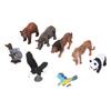 8 Pcs Wild Animals Figurines Toys Plastic Jungle Animals Toys Set with Tiger Koala Panda Macaw