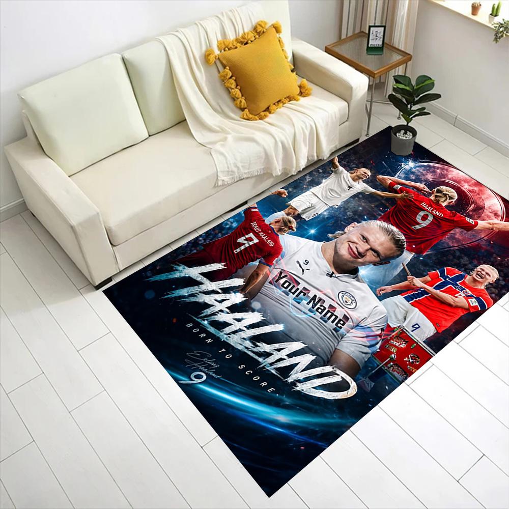 Haaland (130) Customize Your Name Area Rug Suitable for Playrooms Entryway Study Room Outdoor Anti-slip Rug Decorate Offices Wedding Party Gift