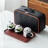 Ceramic Kung Fu Impression Panda Travel Tea Set Business Enterprise Company Merchandise Festival Creative High-end Gifts