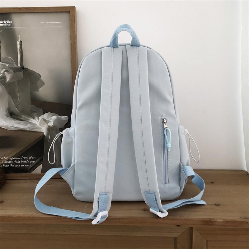 Cartoon Women's Backpack Student Large Capacity School Bag Color Block Campus Backpack