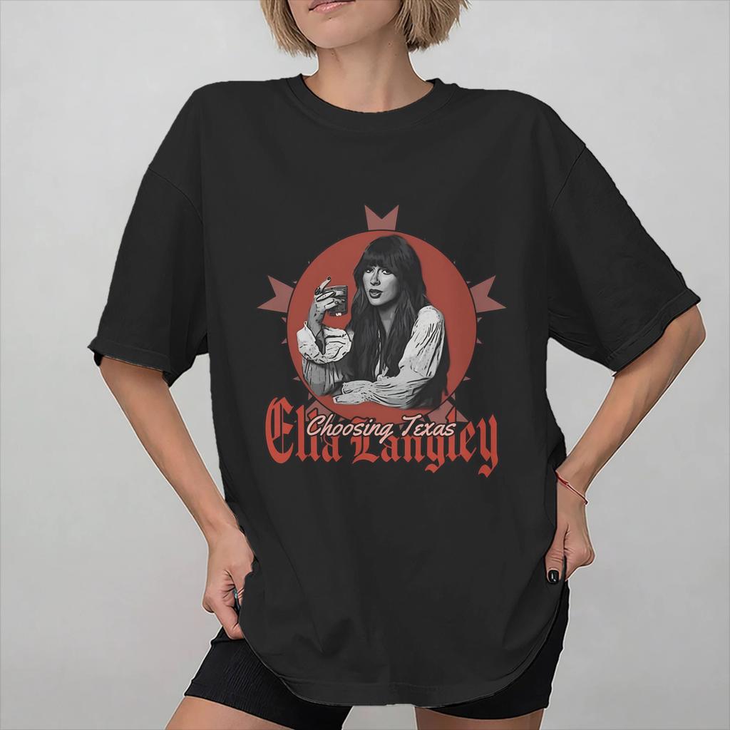 Ella Fella The Dandelion Tour Choosin Texas Country Ellas Fellas Club Tee Shirt for Unisex Women Printed T Shirts 100 Cotton