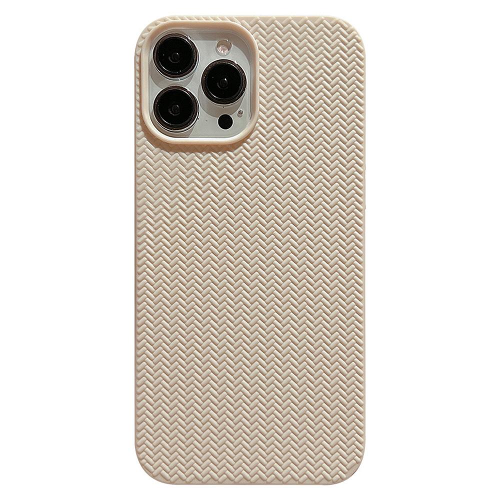 For iPhone 12/12 Pro 6.1 Inch Woven Texture Soft TPU Back Case Drop Protection Phone Cover