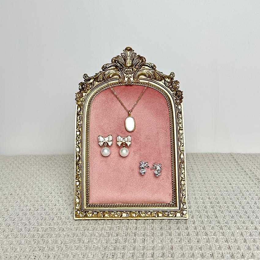 Vintage Harz Samt Schmuck-Ausstellungsständer Retro Halskette Armband Ohrring Anhänger Ausstellungs-Requisitenhalter Klassischer Schmuckständer