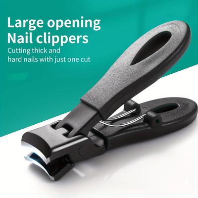 Nagelknipser für dicke und harte Nägel, Nagelknipser mit großer Öffnung, Nagelknipser mit Spritzschutz, Scharfer Nagelknipser