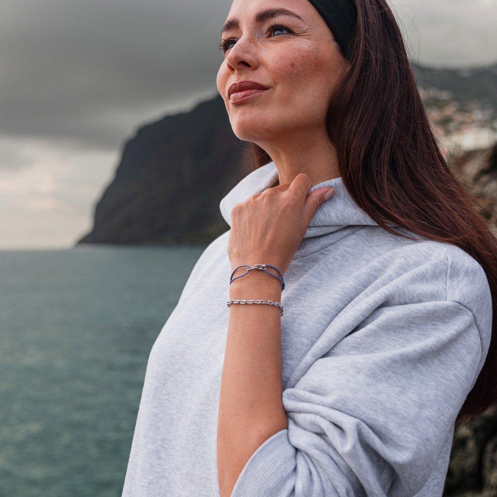 (Women's) Pig & Hen Mia Bracelet - Indigo Purple X Silver