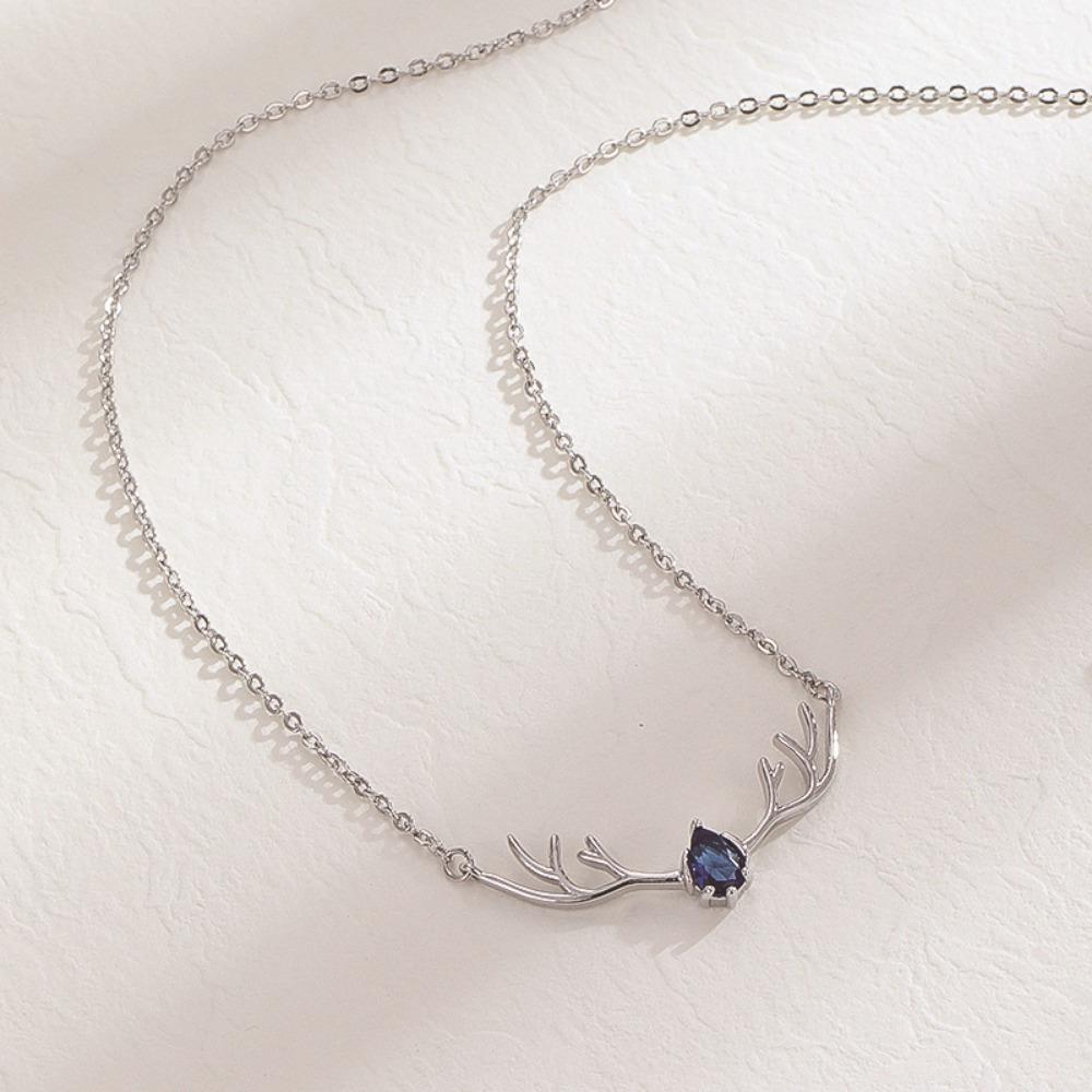 Stylish Little Fragrant Deer Antlers and A Deer with You Necklace, Small and Fresh Valentine’s Day Gift for Your Girlfriend