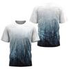 Fashion 3D Gradient Print T Shirt For Men Outdoor Tennis Tracksuits Summer Quick Dry Sports Short Sleeve Casual O-neck Loose Top