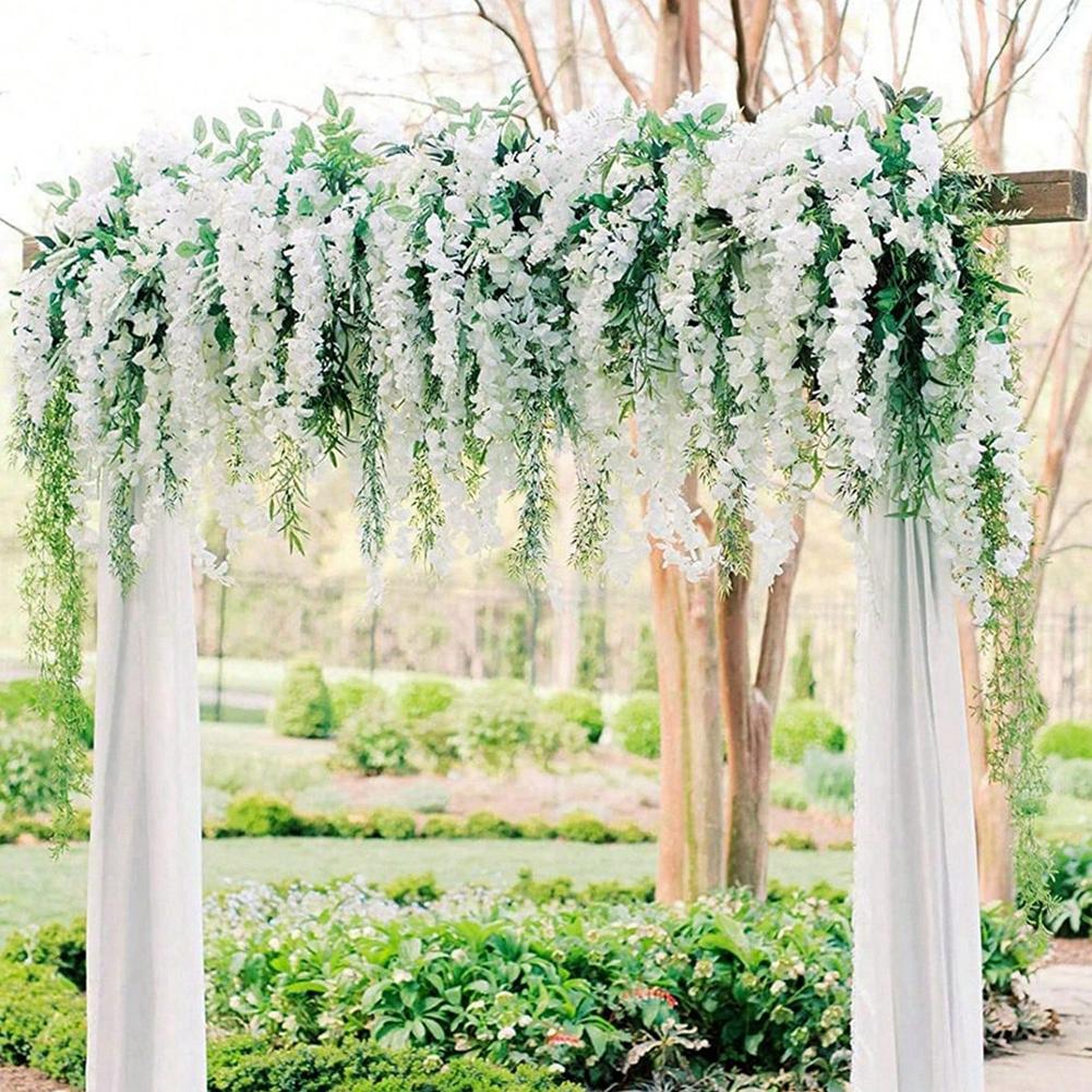 12 Stück Künstliche Blumengirlande Hochzeitsfeier Dekoration