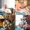 Magnifying Glass Magnifier with 64 LEDs Clamp Clip Light 8X Magnification 10 Levels Adjustable
