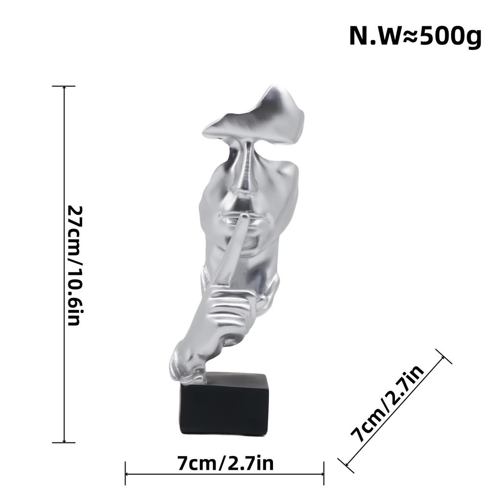 Silence Européen Est Une Figure Dorée Statue Abstraite Résine Artisanat Ornement Salon Bureau Décorations de Bureau Fournitures