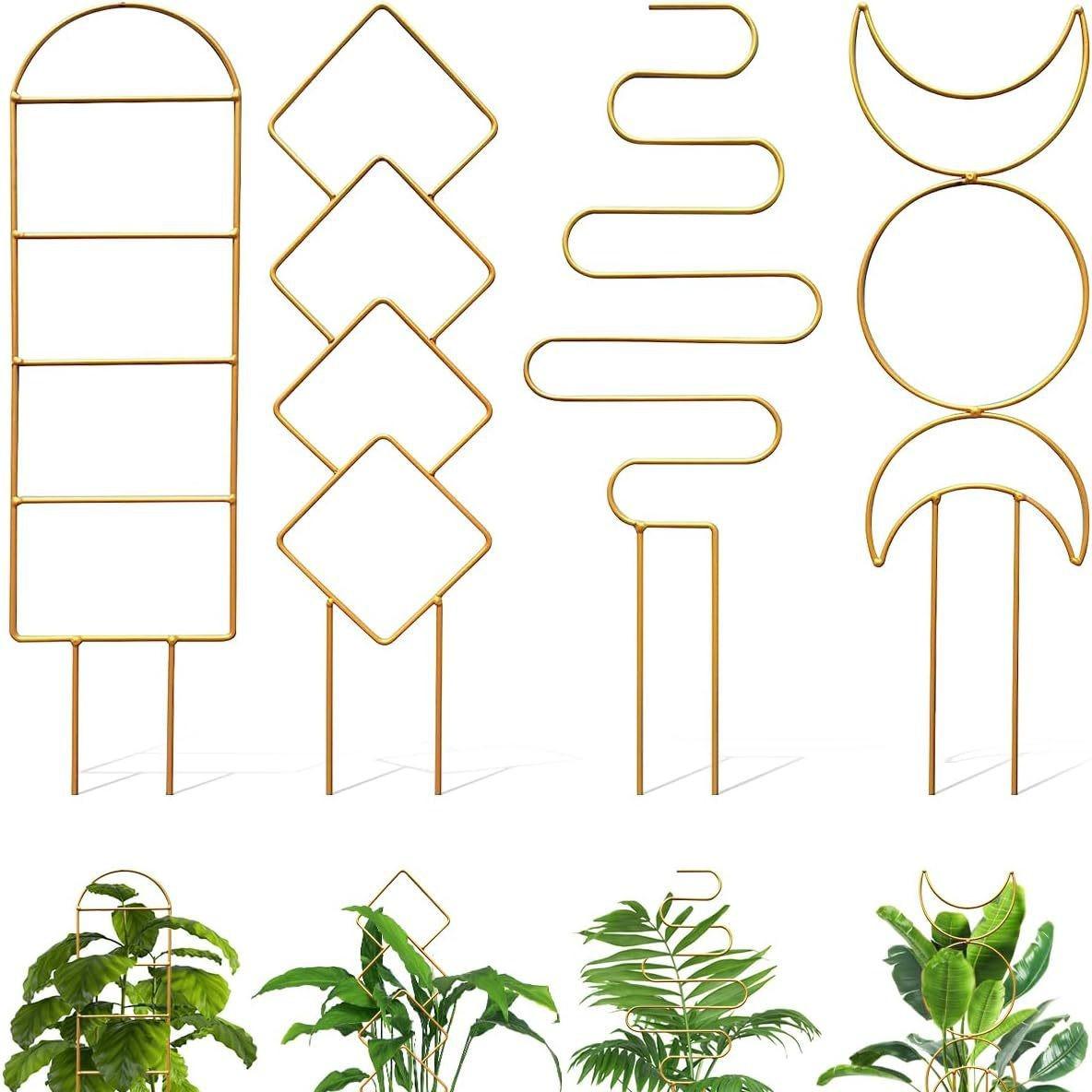 

Metal Plant Support Stands For Indoor Outdoor Potted Plants Vine Trellis Leaf Flower Arrangement Holder
