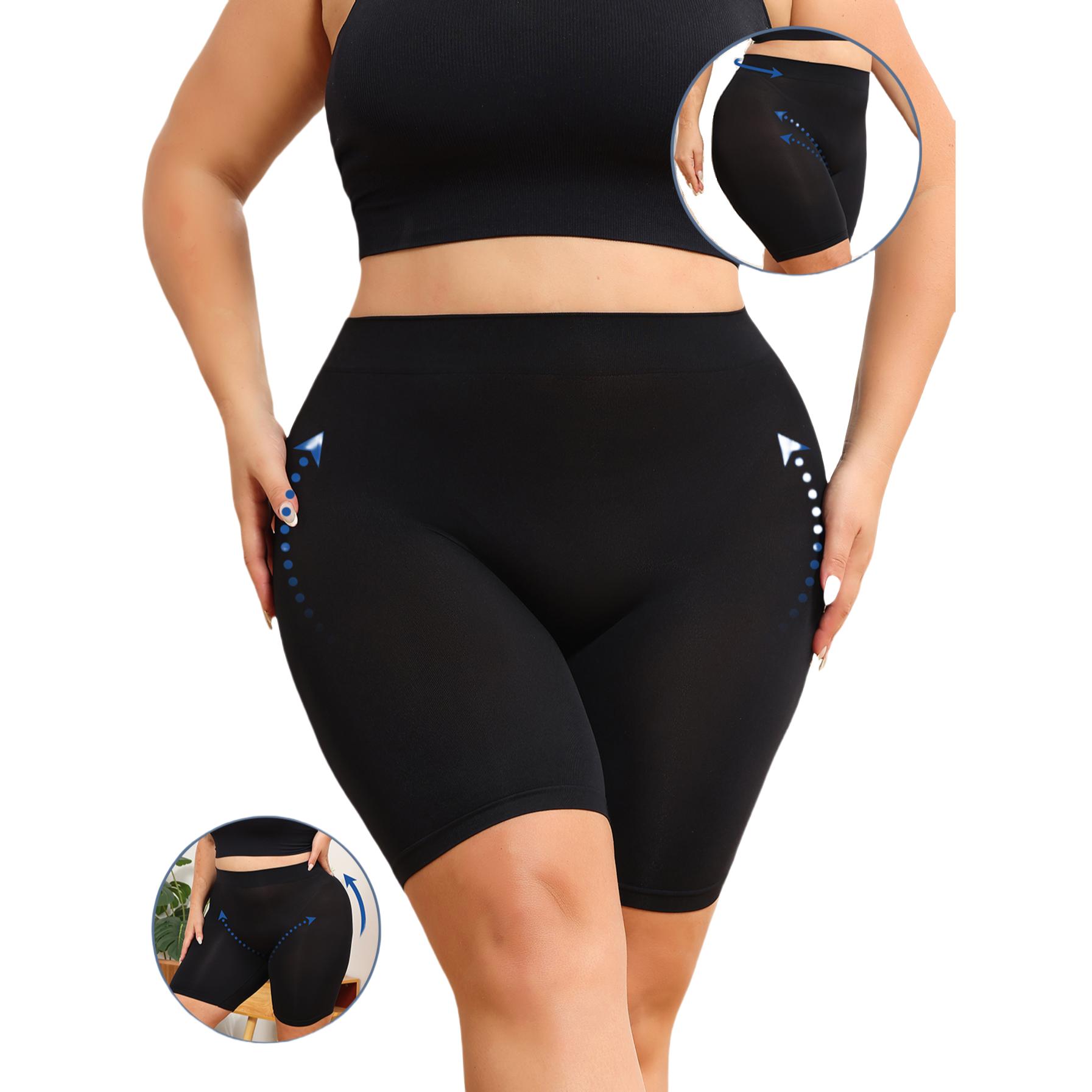 

Женские шорты больших размеров с утягивающим эффектом на животе и приподнимающими ягодицы элементами, которые предотвращают обнажение и обеспечивают безопасность. 4XL чёрный