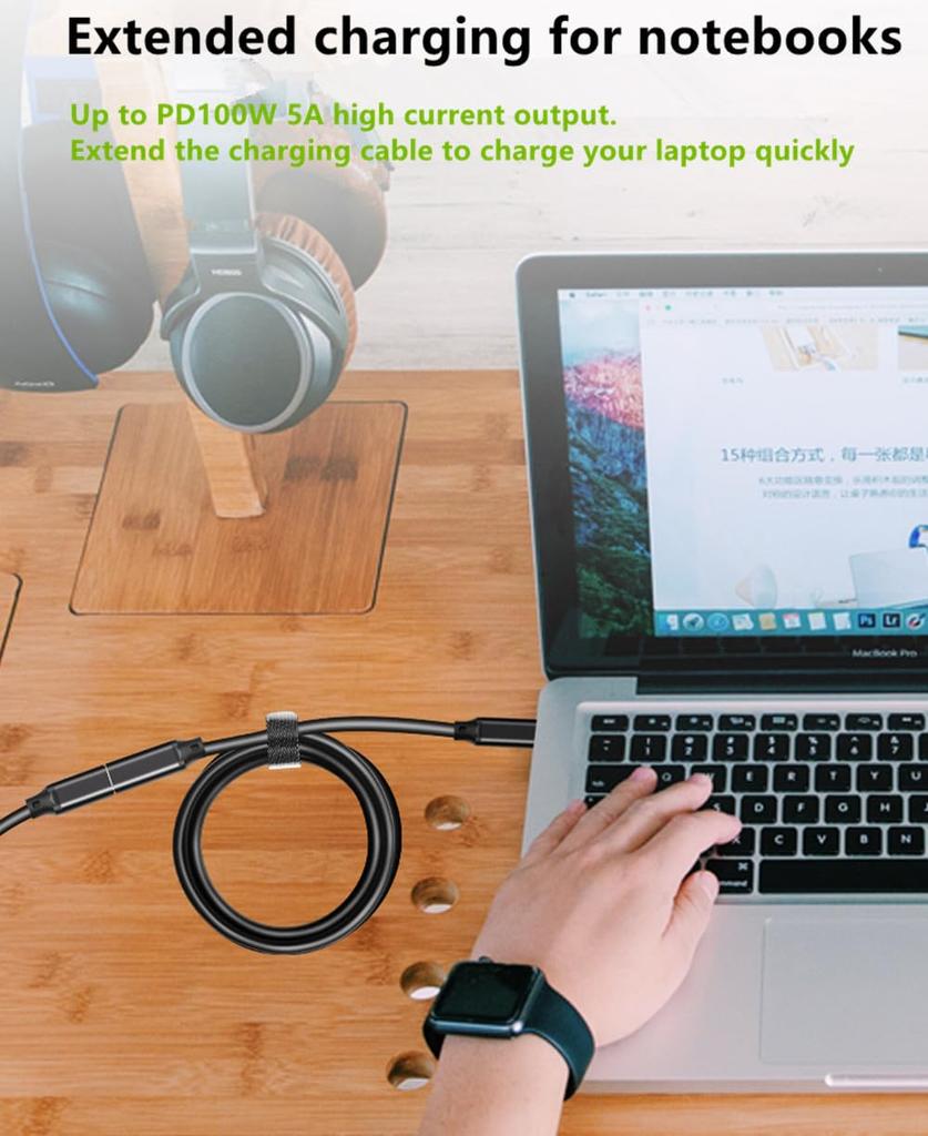 USB C Extension USB Gen 2 Male to Female Fast Data and Video Devices H.May Cable, Type-C 3.2 (10Gbps) Extender, 4K@60Hz Charging, Transfer, Charging,