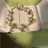 Green Lily of The Valley Jewelry Set White Lily of The Valley Earrings New Flower Necklace  Gifts
