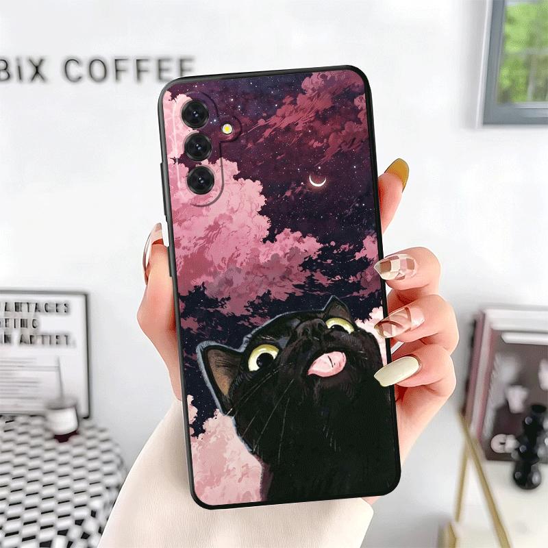 Cat Cute Kitten Cartoon Soft Phone Case for Samsung A17 A37 A57 A16 A26 A36 A56 A15 A25 A35 A55 A14 A24 A34 A54 A13 A23 A33 A53