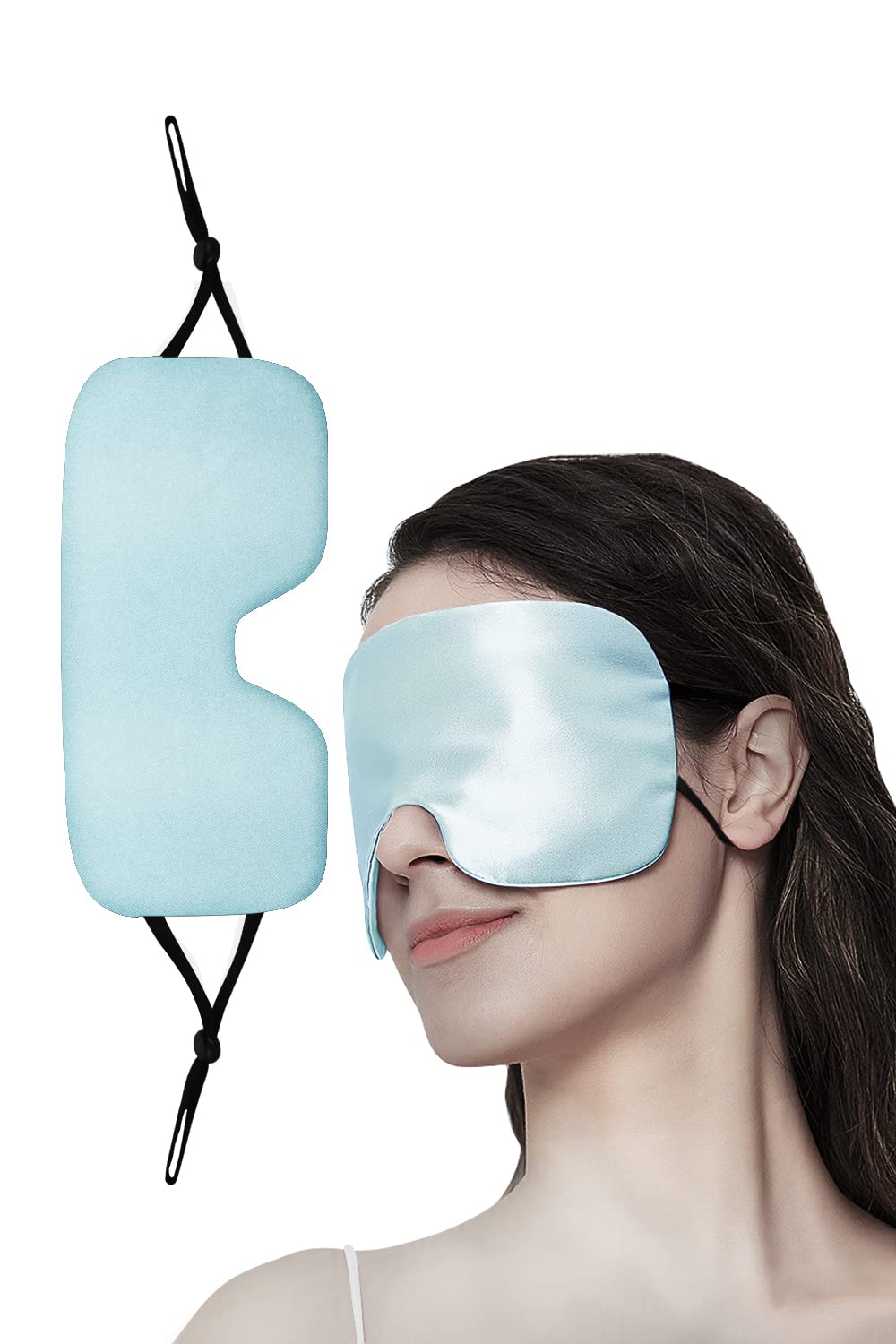 

TOPNOW Шелковая маска для глаз для 19 Светонепроницаемая Уменьшает Глаз Регулируемая Простая Сон Бизнес Унисекс Для Сна, Ультратонкий 0,3 см Дизайн, Момме, 99,99% Блокировка,