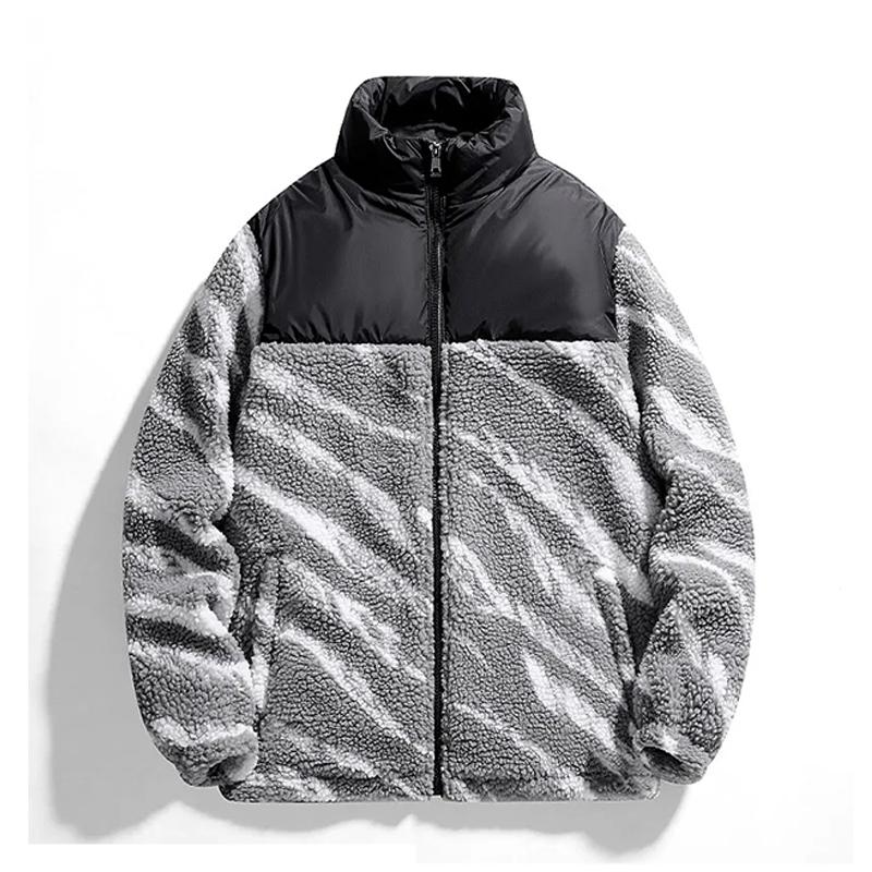 

Мужские флисовые термокуртки, мужская ветровка, теплое бархатное пальто из ягненка, уличная одежда Harajuku Parker L серый