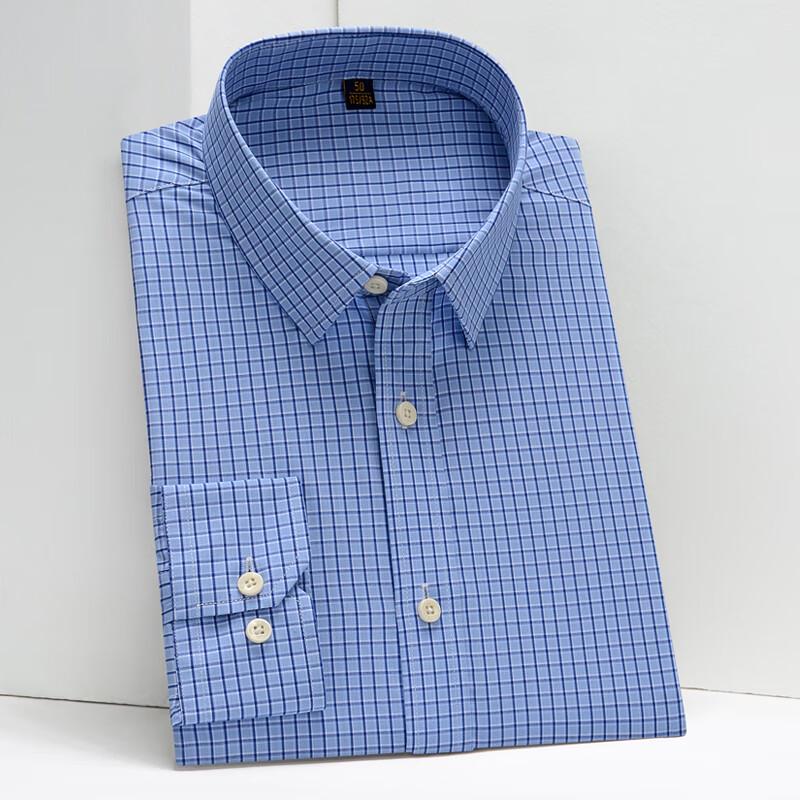 Yiliteng Men s Plaid Long Sleeve Casual Shirt 54