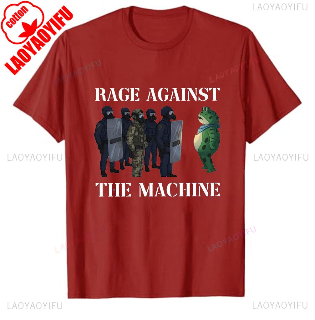 Rage Against The Machine Portland Frog Protest Shirts Anti ICE Resistance Autumn and Winter Keep Warm Summer Cotton Tee Tops