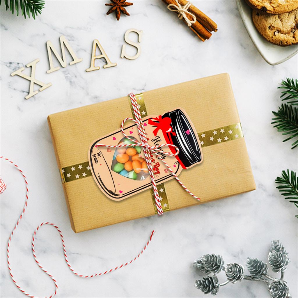 50pcs Candy Jar Valentine Cards Set with Hollowed Heart Shape Perfect For Gatherings School Entertainment Gift Exchange