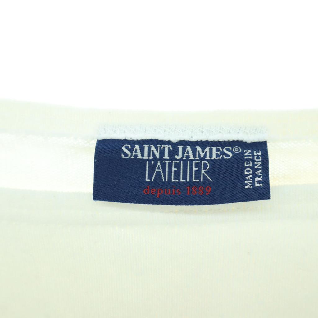 SAINT JAMES Hergestellt in Frankreich Langarm-Basque-Shirt 1 Elfenbein Ron T Damen Gebraucht