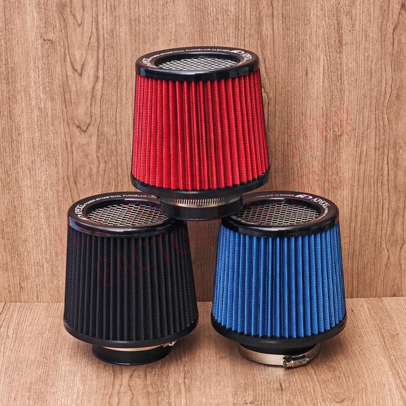 High Flow Apexi Air Filter 3'' 76mm Universal Cold Air Intake Filters Cleaner Car Accessories