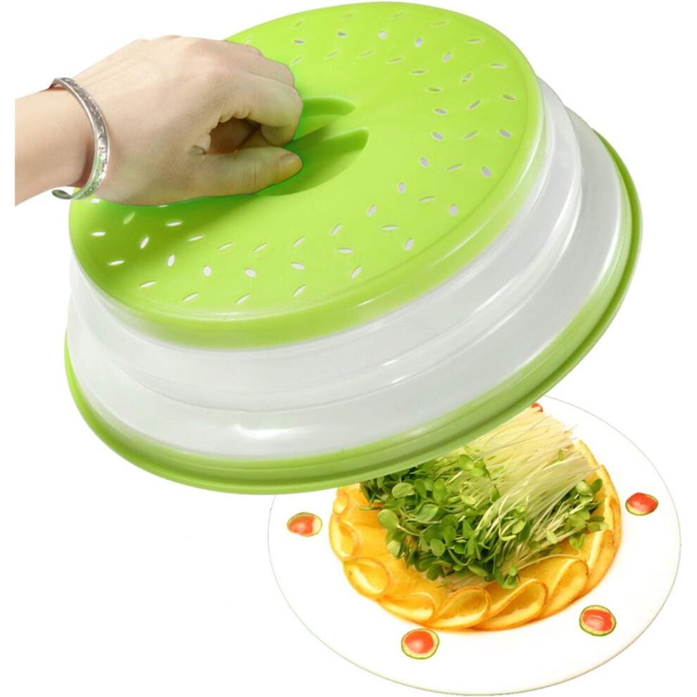 Microwave Cover with Easy Grip Handle, Collapsible Design for Space-saving Storage, Ventilation Holes for Optimal Steam Escape, Bpa Free Silicone &