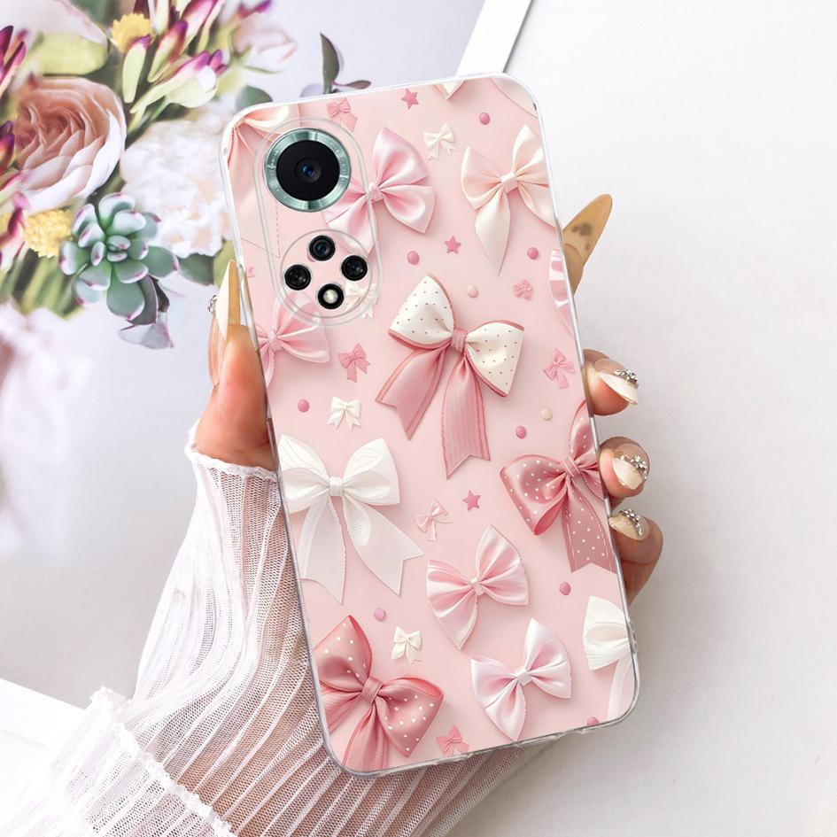 For Huawei Nova 9 Case NAM-LX9 Nova9 Back Cover Pretty Flower Transparent Silicone Bumper Phone Case For Huawei Nova 9 Pro Funda