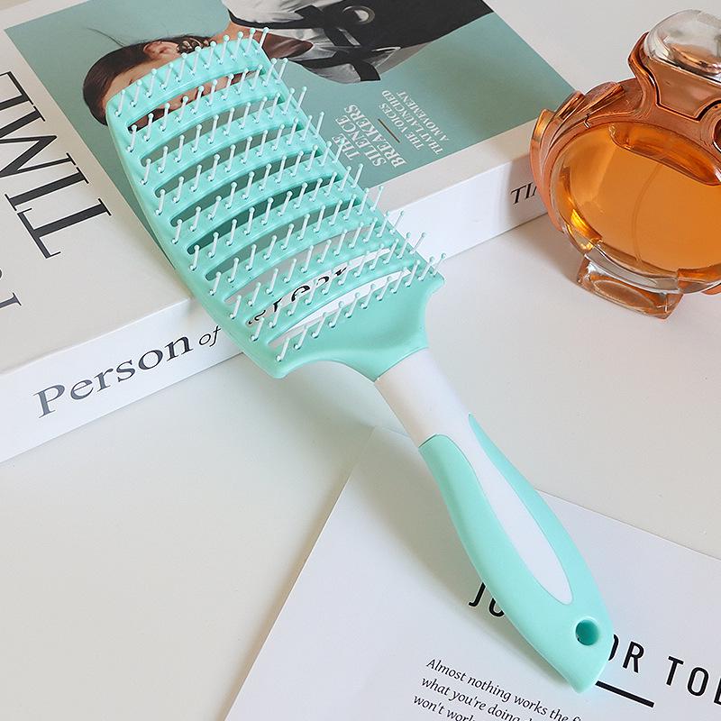 Elastic Air Cushion Paddle Comb - Ideal for Straight, Curly, and Salon Hair Styling