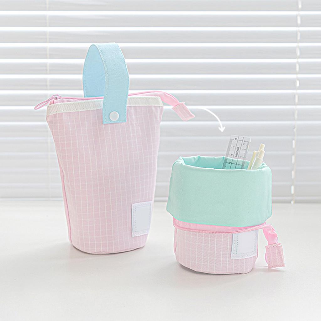 Foldable Standing Pencil Pouch Gorgeous High Capacity  Stationery Case for Office School Home