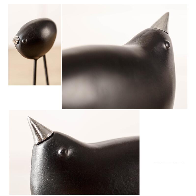 European Cute Resin Bird Figurines Home room Items Desk Statue Decoration Cafe Table Miniatures Accessories valentine day gifts