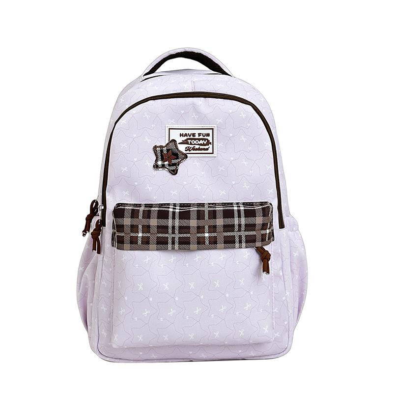 Schoolbag bow backpack high value ins fresh and sweet junior high school students lightweight large capacity backpack