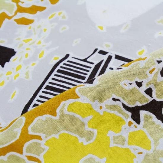 Some No Anbo Tenugui Hand Tree Traditionally Tokuoka Made In 35cm X 100cm (Japanese Towel) "Ginkgo Promenade" - Dyed, 100% Cotton, Weave, Japan,