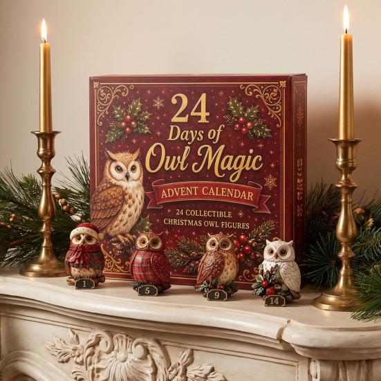 Advent Calendar for Kids Christmas Village Calendar, 24-Day Countdown Set with Collectible House Gift Boys Girls Ornament, 2D Acrylic Tabletop Decor,