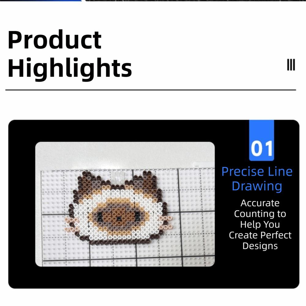 2Pcs Thicken Fuse Beads Pegboards 2.6mm Beads Hama Beads Template  Jewelry Making Ironing