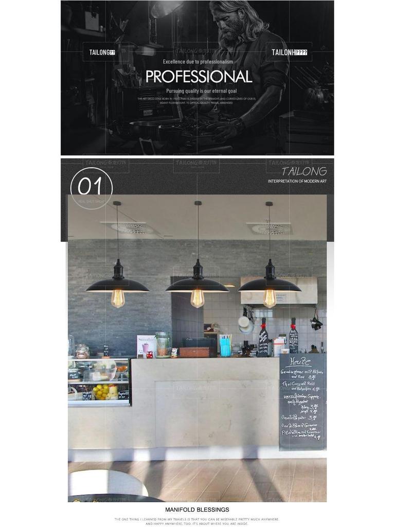 Nordic Loft Retro Industrial Pendant Light - Creative Wrought Iron Single Head Lampshade for Cafe and Bar