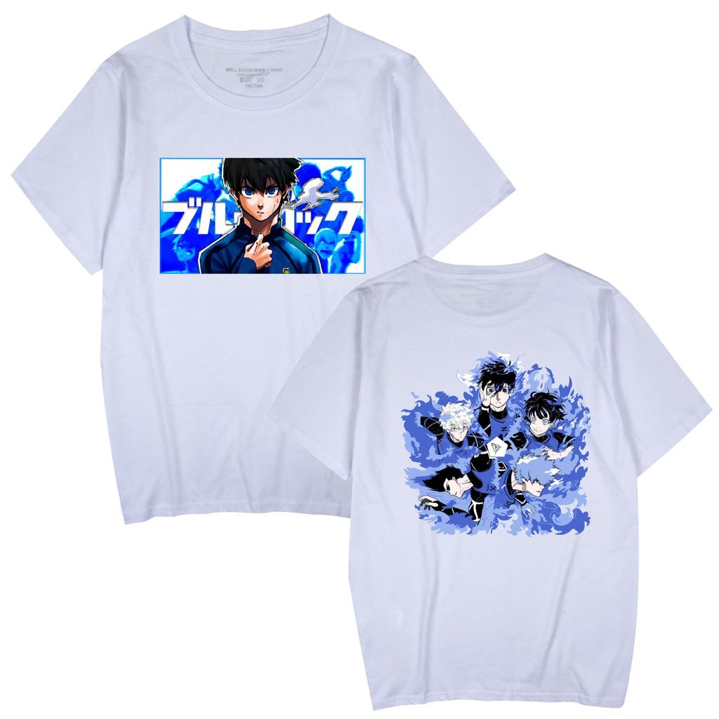 BLUE LOCK Cartoon Tshirt Hip Hop Men Women Anime Print Top Tees Harajuku Tshirts Fashion Summer T-shirt