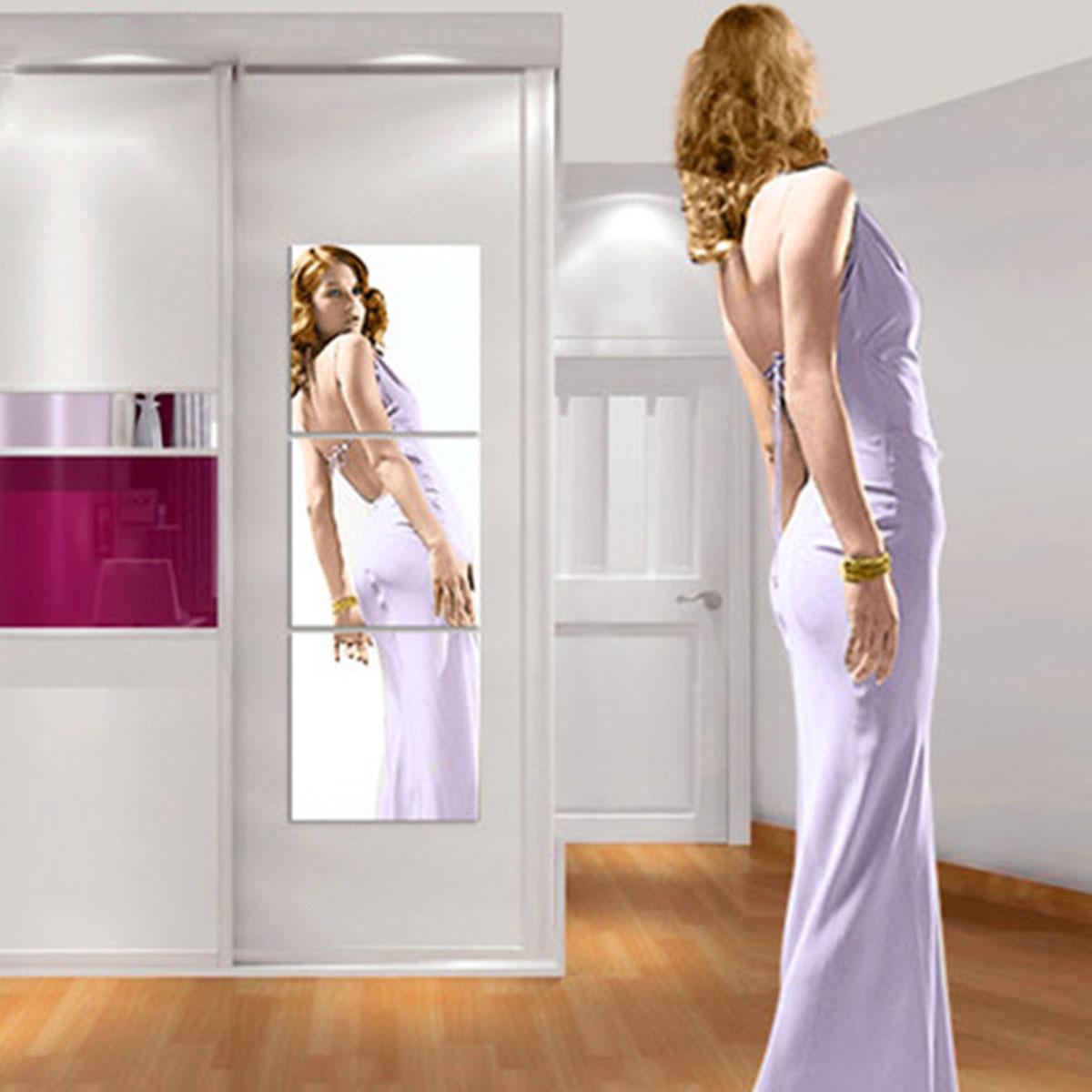 

3 шт. Акриловые наклейки на зеркало, самоклеящиеся зеркала, декор ванной комнаты, туалетное зеркало для студенческого общежития, украшения для всего тела