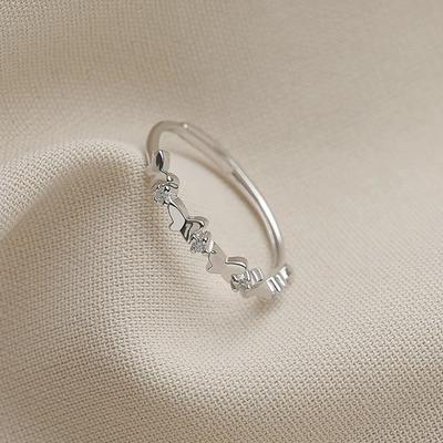 Schmetterlingsring Damen Leichter Luxus Nische High-End Design Mode Persönlichkeit Offen Einfach Ländlicher Ring Schmuck