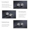 Damen-Ohrstecker, 925er-Sterlingsilber, Zirkon-Schmuck, weißer Kristall-Ohrring, Geschenk für Frauen