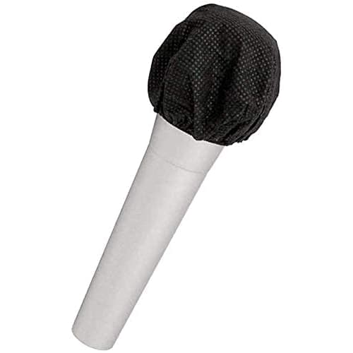 Ordercos Disposable Microphone Covers, Individually Wrapped, Bulk Purchase, Black, Splash-Proof, Microphone Windscreen, Non-Woven Fabric, Karaoke, Sal