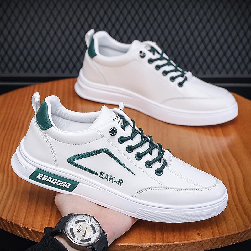 Shoes 22 spring new leather surface waterproof youth board shoes raw leisure sports flat bottom 39