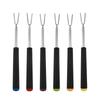 6Pcs V-Shaped Fondue Forks Stainless Steel Grilling Fork Barbecue Fork Set  Camping