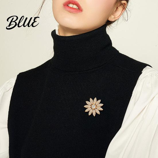 Brooch Pin Alloy Pin Round Sunflower Shape Lapel Badge Versatile