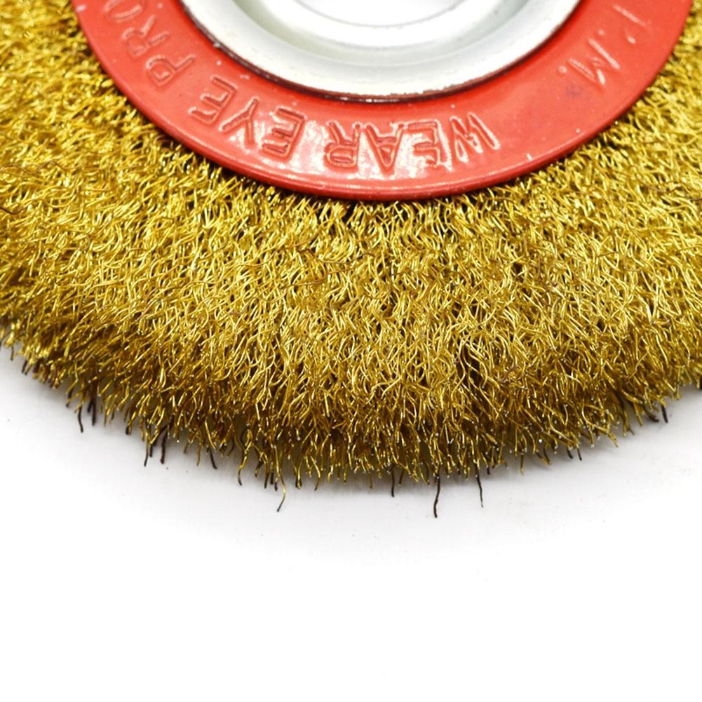 Wire Brush Wheel for Metal Cleaning 100mm Bench Grinder Compatible