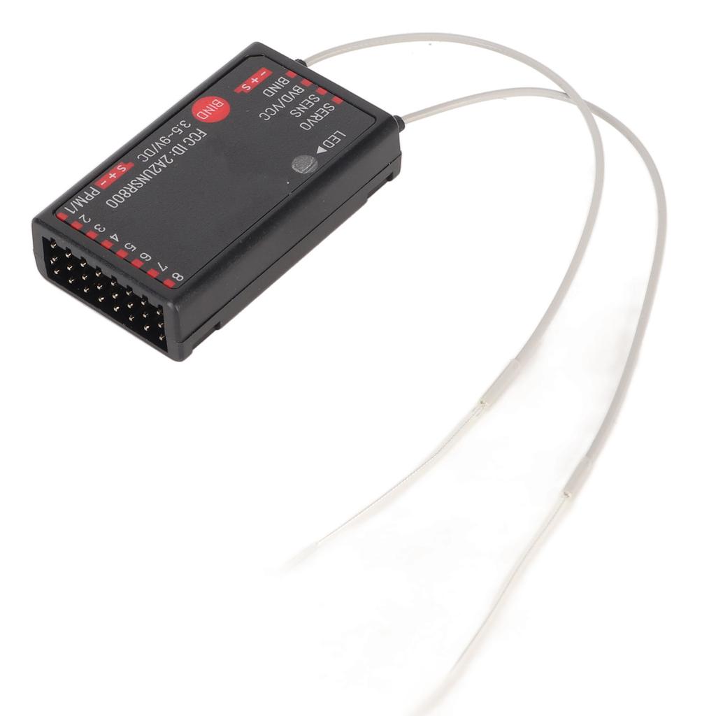 FS SR8 2.4GHz 8 Channel Receiver Double Antenna Bidirectional Receiver for RC Helicopters Engineering Vehicles