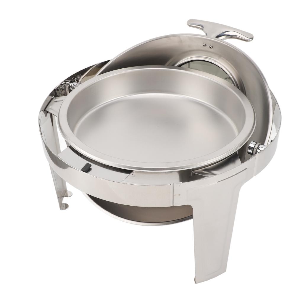 Chafing Dish Buffet Set Stainless Steel Buffet Chafer 6L Buffet Catering Food Warmer Alcohol Heating Visible Glass Lid