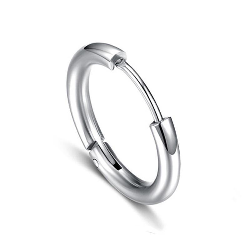 

Unisex Fake Piercing Titanium Stud Earrings - No Hole Ear Clips, Trendy Korean Style