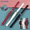 For  CK Genuine Leather  Women's Strap Rebel Rebel Series K8P 231 K8P 236/237 Red Black White  leather watch strap 8mm